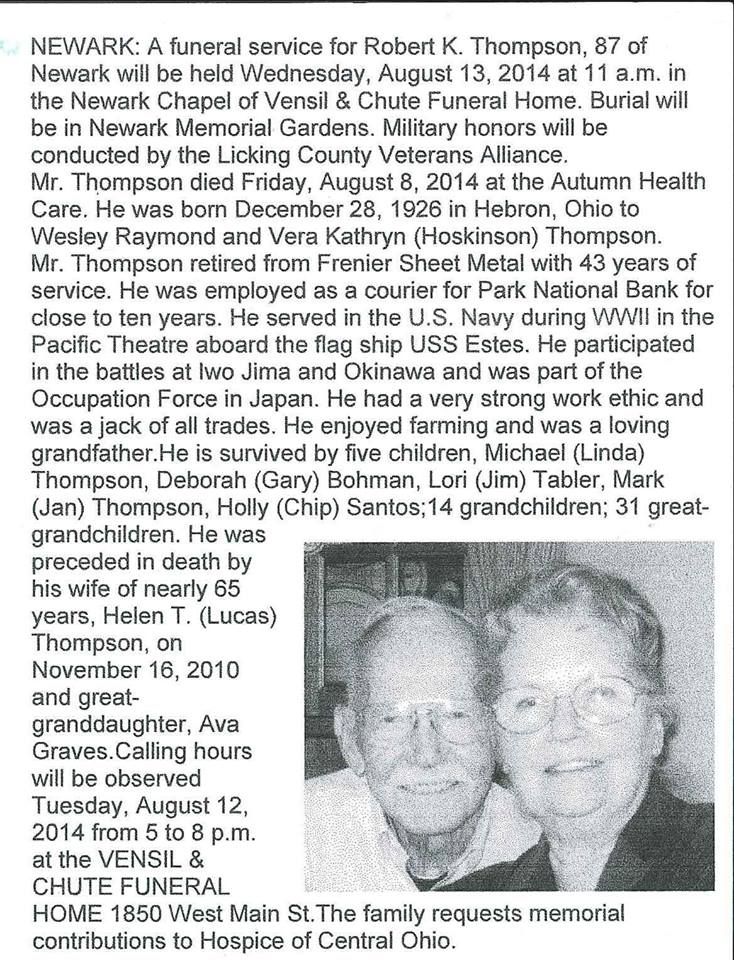 Robert K. Thompson Obituary
